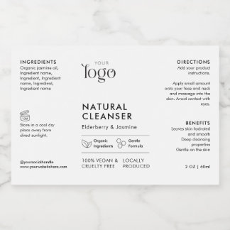 Minimal Logo 2OZ Dropper Bottle Waterproof Label