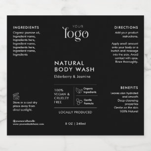 Minimal Logo 8 OZ Cosmetic Bottle Waterproof Label