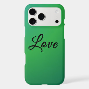 Minimal "love" Green phone case