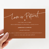 Minimal Love Is Patient Wedding Update Terracotta