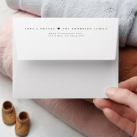 Minimal Love & Thanks Modern Personalised Family
