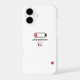 Minimal Low Battery 1% Phone Case | Gen Z Tech