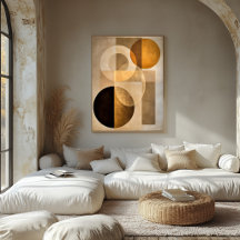 Minimal Luxury Art Deco Geometric Abstract Beige