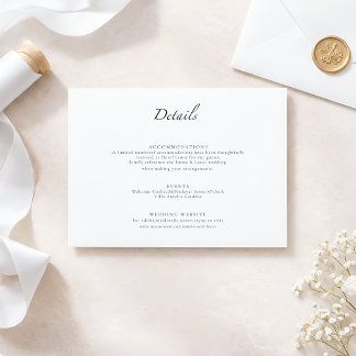 Minimal Luxury Modern Elegant Wedding Suite Insert