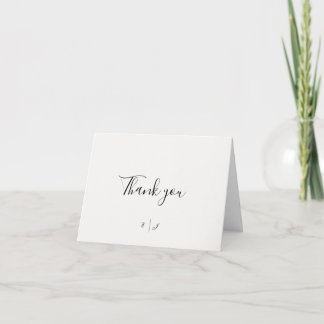 Minimal Luxury Wedding Thank You Card Elegant Fold