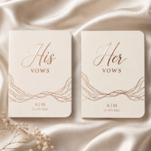 Minimal Luxury Wedding Vow Book Design