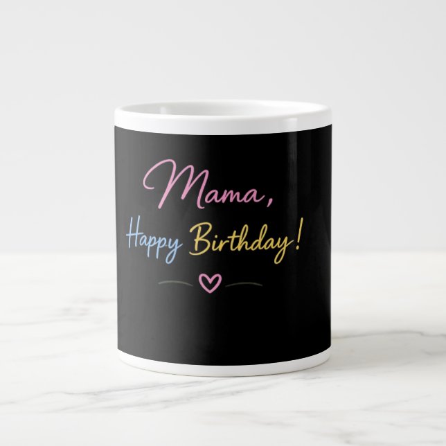Minimal Mama Birthday Gift Large Coffee Mug (Front)
