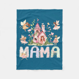 Minimal Mama Fairy Magical Floral Birthday Fleece Blanket