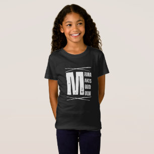Minimal Mama Mood Moon Bear Design T-Shirt