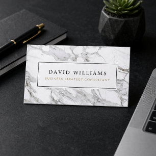 Minimal Marble Consultant Business Card