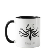 Minimal Marine Style Minoan Octopus Mug