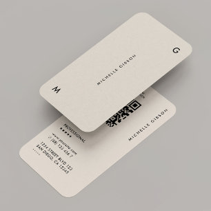 Minimal Marketing Modern Professional Sand  Business Card
