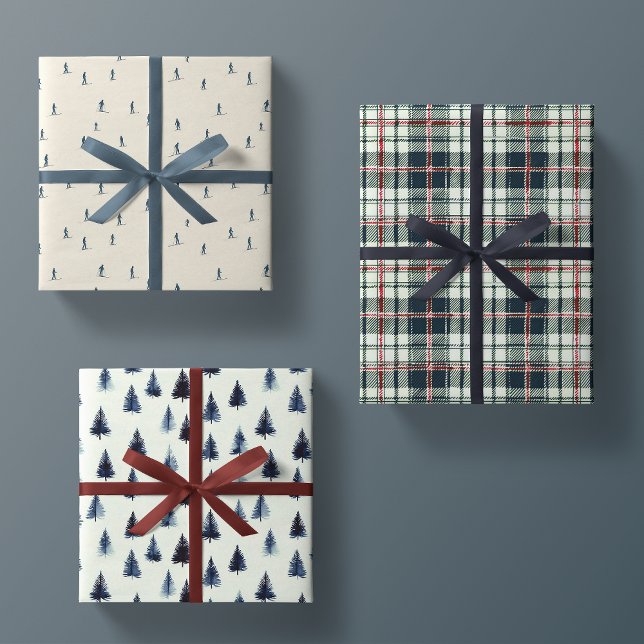 Minimal Masculine Blue Christmas Wrapping Paper (Creator Uploaded)