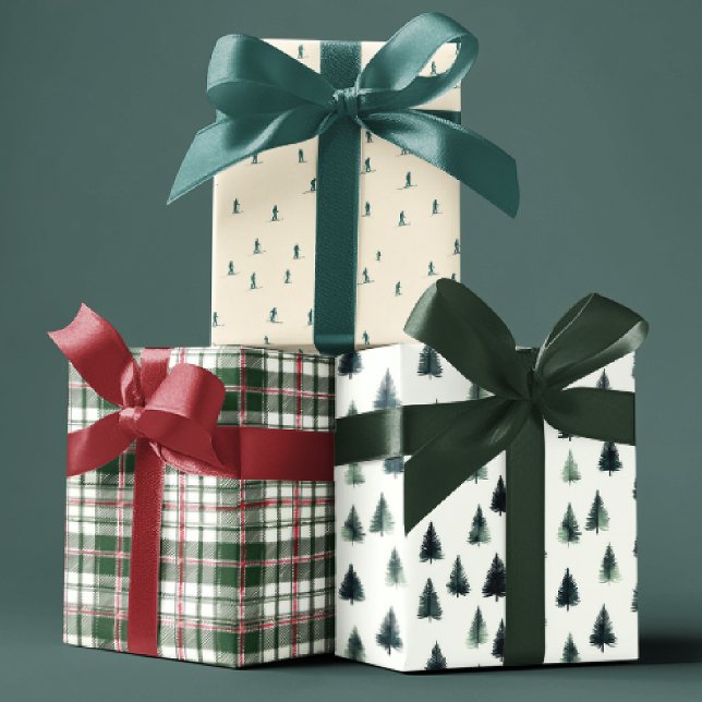 Minimal Masculine Green Christmas Wrapping Paper (Creator Uploaded)
