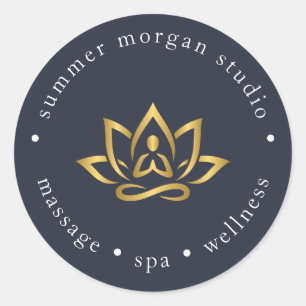 Minimal Massage Therapist Logo Sticker 