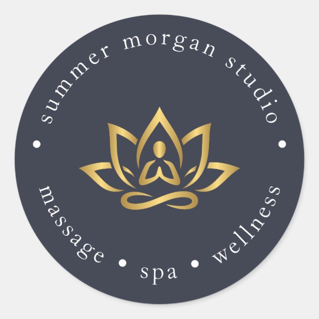 Minimal Massage Therapist Logo Sticker  (Front)