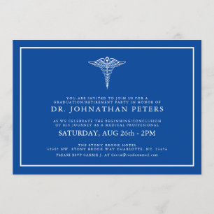Minimal Medical Graduation Retirement Invitation