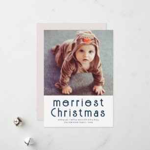 minimal merriest christmas card