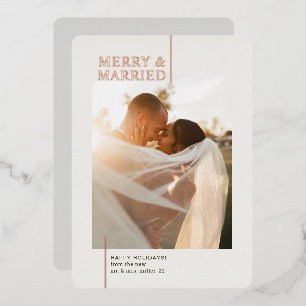 Minimal Merry & Married Ivory Holiday Rose Gold