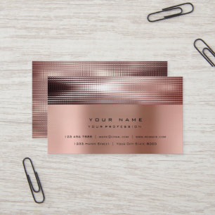 Minimal Metallic Sparkly Red Bean Burgundy Business Card