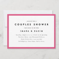 Minimal Mid Century Retro Couples Shower