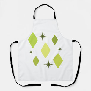 Minimal Mid Mod Diamonds Charteuse Apron
