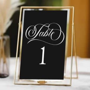 Minimal Minimalist Elegant Classic Basic Wedding Table Number
