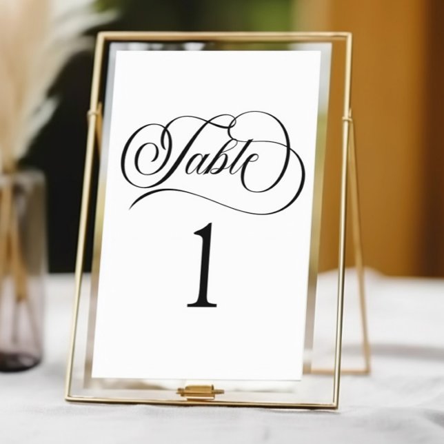Minimal Minimalist Elegant Classic Basic Wedding Table Number (Creator Uploaded)