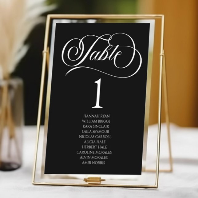 Minimal Minimalist Elegant Classic Basic Wedding Table Number (Creator Uploaded)