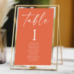 Minimal Minimalist Elegant Verona Sunset Wedding Table Number<br><div class="desc">This is a Minimal Minimalist Elegant Verona Sunset Wedding Table Number w/ Names!</div>