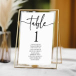 Minimal Minimalist Modern Classic Basic Wedding Table Number<br><div class="desc">This is a Minimal Minimalist Modern Classic Basic Wedding Table Number w/ Names!</div>