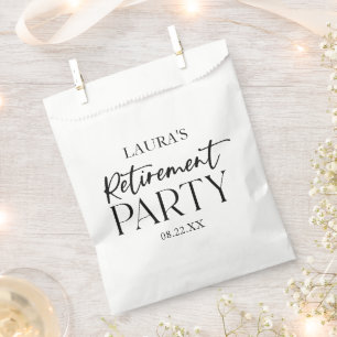 Minimal Minimalist Simple Elegant Retirement Party Favour Bags