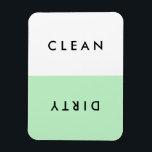 Minimal Mint Dishwasher Clean or Dirty Magnet<br><div class="desc">©Fine and Dandy Paperie</div>