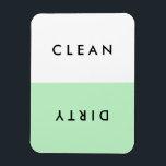 Minimal Mint Dishwasher Clean or Dirty Magnet<br><div class="desc">©Fine and Dandy Paperie</div>