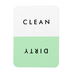 Minimal Mint Dishwasher Clean or Dirty Magnet
