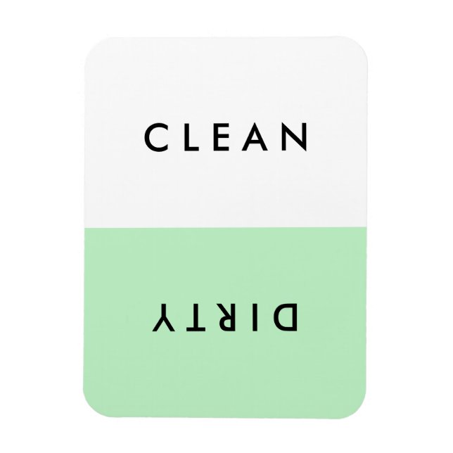 Minimal Mint Dishwasher Clean or Dirty Magnet (Vertical)