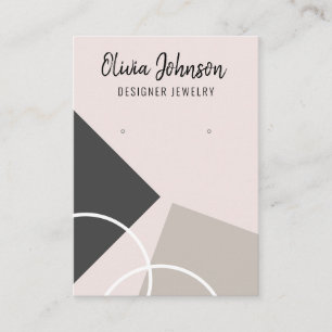 Minimal Modern Abstract Jewellery Earring Display  Business Card