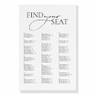 Minimal Modern Alphabetical Find Your Seat Wedding