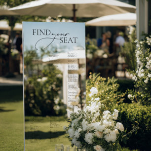 Minimal Modern Alphabetical Wedding Seating Chart