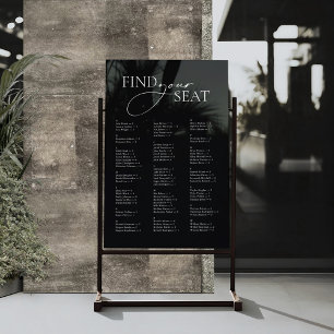 Minimal Modern Alphabetical Wedding Seating Chart