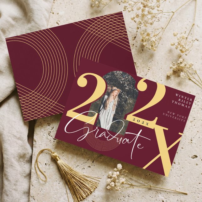 Minimal Modern Arch Photo Graduation Announcement (Minimal Modern Arch Photo Graduation Announcement)