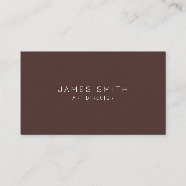 Minimal Modern Art Director Business Card (Front)