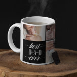 Minimal Modern Best Dad Ever Script Photo Collage Coffee Mug<br><div class="desc">Fun personalised gift for the best dad ever. The design features a modern and elegant typography design "best dad ever" and is personalised with dad's year established. Features a 6-photo collage design to display your special photos. Makes the perfect gift for your special dad for Father's Day or for your...</div>