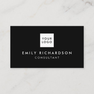Minimal modern black and white professional logo business card