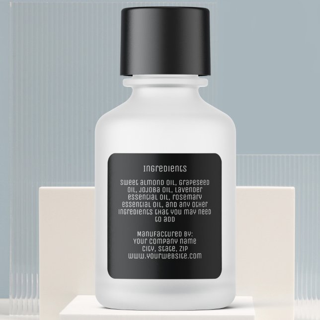 minimal modern black ingredients label (Creator Uploaded)