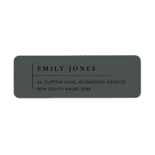 MINIMAL MODERN BLACK ON BLACK TYPOGRAPHY ADDRESS