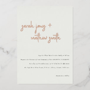 Minimal Modern Black White Simple Script Wedding