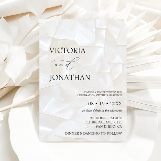 Minimal Modern Black & White Wedding  Invitation (Creator Uploaded)