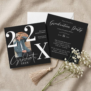 Minimal Modern Bold Graduation Year Arch Photo Invitation