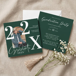 Minimal Modern Bold Graduation Year Arch Photo Invitation